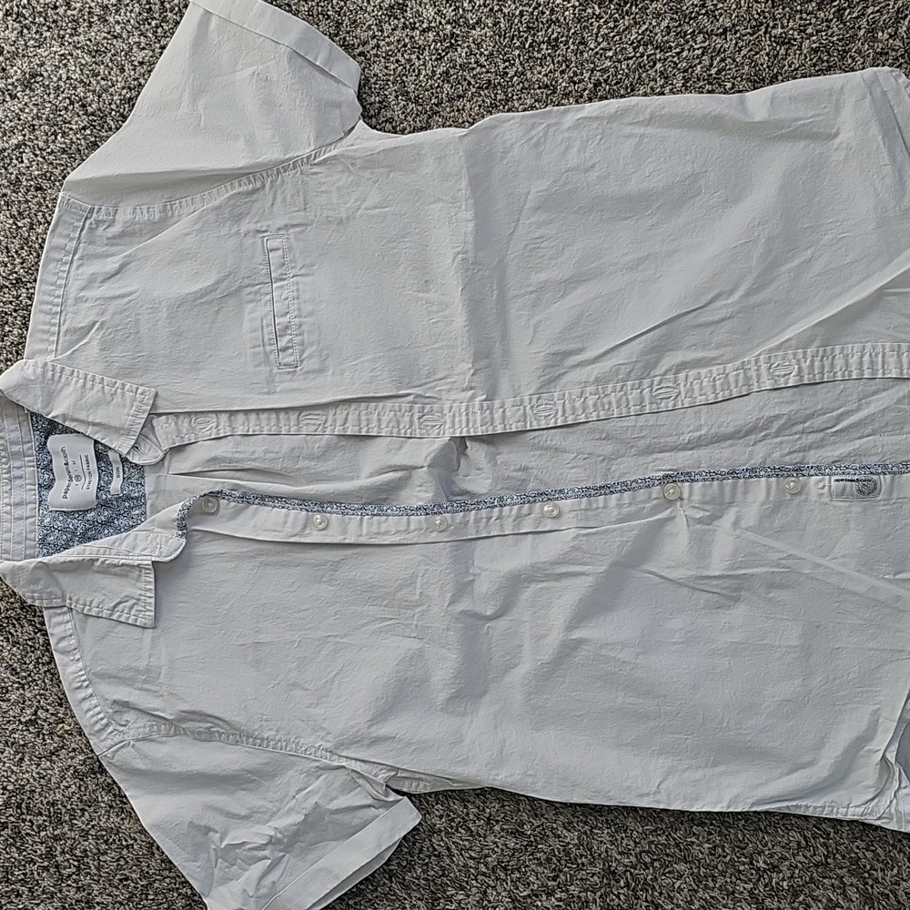 Mens Paper Denim & Cloth Whitr Short Sleeve Button Down